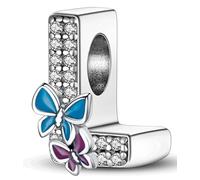 XWN Letra Charms Abalorios A-Z Alfabeto Colgante para mujer, plata de ley 925, compatible con pulseras y collares Pandora, compatible con pulseras europeas para mujeres y niñas