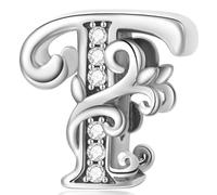 XWN Letra Charms Abalorios A-Z Alfabeto Colgante para mujer, plata de ley 925, compatible con pulseras y collares Pandora, compatible con pulseras europeas para mujeres y niñas