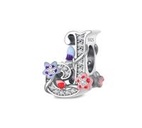 XWN Letra Charms Abalorios A-Z Alfabeto Colgante para mujer, plata de ley 925, compatible con pulseras y collares Pandora, compatible con pulseras europeas para mujeres y niñas