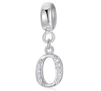 XWN Letra Charms Abalorios A-Z Alfabeto Colgante para mujer, plata de ley 925, compatible con pulseras y collares Pandora, compatible con pulseras europeas para mujeres y niñas