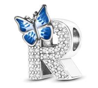 XWN Letra Charms Abalorios A-Z Alfabeto Colgante para mujer, plata de ley 925, compatible con pulseras y collares Pandora, compatible con pulseras europeas para mujeres y niñas