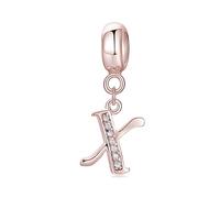 XWN Letra Charms Abalorios A-Z Alfabeto Colgante para mujer, plata de ley 925, compatible con pulseras y collares Pandora, compatible con pulseras europeas para mujeres y niñas