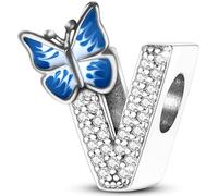 XWN Letra Charms Abalorios A-Z Alfabeto Colgante para mujer, plata de ley 925, compatible con pulseras y collares Pandora, compatible con pulseras europeas para mujeres y niñas