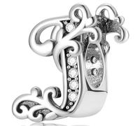 XWN Letra Charms Abalorios A-Z Alfabeto Colgante para mujer, plata de ley 925, compatible con pulseras y collares Pandora, compatible con pulseras europeas para mujeres y niñas