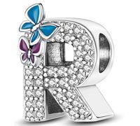 XWN Letra Charms Abalorios A-Z Alfabeto Colgante para mujer, plata de ley 925, compatible con pulseras y collares Pandora, compatible con pulseras europeas para mujeres y niñas