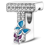 XWN Letra Charms Abalorios A-Z Alfabeto Colgante para mujer, plata de ley 925, compatible con pulseras y collares Pandora, compatible con pulseras europeas para mujeres y niñas