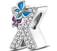 XWN Letra Charms Abalorios A-Z Alfabeto Colgante para mujer, plata de ley 925, compatible con pulseras y collares Pandora, compatible con pulseras europeas para mujeres y niñas