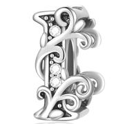 XWN Letra Charms Abalorios A-Z Alfabeto Colgante para mujer, plata de ley 925, compatible con pulseras y collares Pandora, compatible con pulseras europeas para mujeres y niñas
