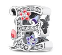XWN Letra Charms Abalorios A-Z Alfabeto Colgante para mujer, plata de ley 925, compatible con pulseras y collares Pandora, compatible con pulseras europeas para mujeres y niñas