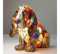 XWNGDAFEVF 3D Table Lamp Cute New Dog Series Home Decor Resin Tabletop Night Light Loyal Companionship Lighting, Basset Hound
