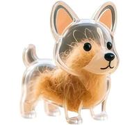 XWNGDAFEVF 3Pcs Transparent Storage Cute Puppy Pendant Fur Keepsake Keychain for Collecting Dog Hair,Pet Lover Collector Gift -Together Forever(3pcs, E)