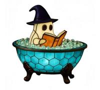 XWNGDAFEVF Ghost Bubble Bath Lamp Halloween Night Light Ghost LED Lamp for Bathroom Decor Bathtub Accent Lamp for Party Gift, 1Pack