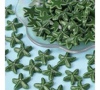 XWNXQ 10-100 Cuentas Sueltas de cerámica de Estrellas de mar de Colores de 17 mm, Bonitas Cuentas espaciadoras de cerámica de Estrellas de mar, para Hacer Pulseras, Collares, Pendientes y Cadenas