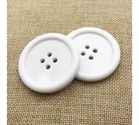 XWNXQ 10 Botones de Resina Grandes de 50 mm, Botones de Resina Redondos de 4 Agujeros, Botones de Costura a Mano, Negro, Blanco, para decoración de Ropa, Materiales Hechos a Mano de Bricolaje