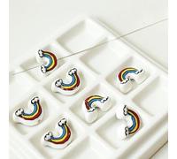 XWNXQ 10 Cuentas Sueltas de cerámica con diseño de Animales, pintadas a Mano, Cuentas espaciadoras Irregulares de cerámica, para Pulseras, Collares y Accesorios de joyería Hechos a Mano