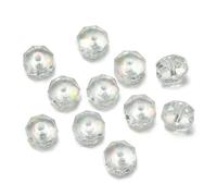XWNXQ 100 Cuentas de Cristal facetadas de 4,5 x 7,5 mm, espaciadoras para enhebrar, Accesorios para Pulseras, Collares, Pendientes y llaveros