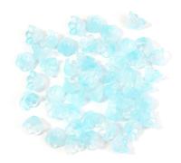 XWNXQ 100 Cuentas de Vidrio con Forma de Flor de 12 x 7,5 mm, Transparentes y Coloridas, para Pulseras, Collares, Pendientes y bisutería