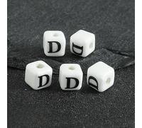 XWNXQ 20/30/50 Cuentas de Letras de 8 mm, Cuentas espaciadoras cuadradas de cerámica, para Hacer Pulseras, Collares, llaveros y Joyas Hechas a Mano