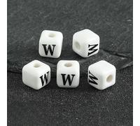 XWNXQ 20/30/50 Cuentas de Letras de 8 mm, Cuentas espaciadoras cuadradas de cerámica, para Hacer Pulseras, Collares, llaveros y Joyas Hechas a Mano