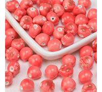 XWNXQ 20/30/50 Cuentas Sueltas de cerámica esmaltada de Colores de 11 x 12 mm, Cuentas de Porcelana Hechas a Mano, para Pulseras, Collares y llaveros de Cuentas DIY