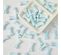 XWNXQ 20 Cuentas de Porcelana con Forma de Hueso de 8 x 20 mm, Cuentas Sueltas de cerámica Irregulares de Colores, para Manualidades, Pulseras, Collares, Colgantes y fabricación de Joyas