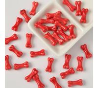 XWNXQ 20 Cuentas de Porcelana con Forma de Hueso de 8 x 20 mm, Cuentas Sueltas de cerámica Irregulares de Colores, para Manualidades, Pulseras, Collares, Colgantes y fabricación de Joyas