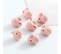 XWNXQ 20 Cuentas espaciadoras de cerámica con diseño de Animales de 13,5 x 13 mm, Hechas a Mano, para Hacer Pulseras, Collares y Colgantes de Cuentas