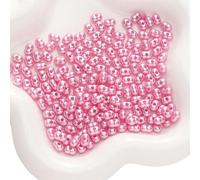XWNXQ 200 Cuentas acrílicas perladas de Colores de 8 x 5 mm, Cuentas Sueltas acrílicas con Forma de Cacahuete para Hacer Pulseras, Collares y Joyas Hechas a Mano