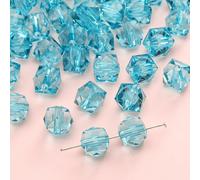 XWNXQ 200 Cuentas de Cristal facetadas de 10 mm, Cuentas espaciadoras de Cristal Transparente de Colores, para Hacer Pulseras, Collares y llaveros, joyería Hecha a Mano