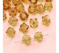 XWNXQ 200 Cuentas de Cristal facetadas de 10 mm, Cuentas espaciadoras de Cristal Transparente de Colores, para Hacer Pulseras, Collares y llaveros, joyería Hecha a Mano