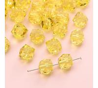 XWNXQ 200 Cuentas de Cristal facetadas de 10 mm, Cuentas espaciadoras de Cristal Transparente de Colores, para Hacer Pulseras, Collares y llaveros, joyería Hecha a Mano