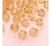 XWNXQ 200 Cuentas de Cristal facetadas de 10 mm, Cuentas espaciadoras de Cristal Transparente de Colores, para Hacer Pulseras, Collares y llaveros, joyería Hecha a Mano