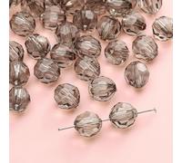 XWNXQ 200 Cuentas de Cristal facetadas de 10 mm, Cuentas espaciadoras de Cristal Transparente de Colores, para Hacer Pulseras, Collares y llaveros, joyería Hecha a Mano