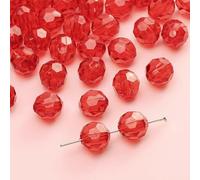 XWNXQ 200 Cuentas de Cristal facetadas de 10 mm, Cuentas espaciadoras de Cristal Transparente de Colores, para Hacer Pulseras, Collares y llaveros, joyería Hecha a Mano