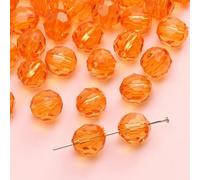 XWNXQ 200 Cuentas de Cristal facetadas de 10 mm, Cuentas espaciadoras de Cristal Transparente de Colores, para Hacer Pulseras, Collares y llaveros, joyería Hecha a Mano