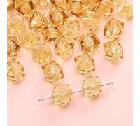 XWNXQ 200 Cuentas de Cristal facetadas de 10 mm, Cuentas espaciadoras de Cristal Transparente de Colores, para Hacer Pulseras, Collares y llaveros, joyería Hecha a Mano