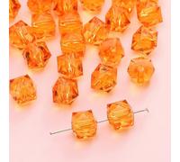 XWNXQ 200 Cuentas de Cristal facetadas de 10 mm, Cuentas espaciadoras de Cristal Transparente de Colores, para Hacer Pulseras, Collares y llaveros, joyería Hecha a Mano
