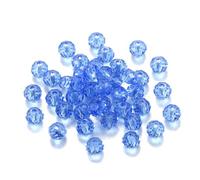 XWNXQ 200 Cuentas de Cristal facetadas de 3-8 mm, Cuentas espaciadoras de Vidrio de Color Transparente para Hacer Joyas, Pulseras, Collares, Pendientes y Accesorios de artesanía