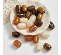 XWNXQ 30 Cuentas de Barril con Agujero Grande de 12 x 16 mm, Cuentas espaciadoras de Resina Vintage, para Pulseras, Collares, llaveros y Accesorios de Manualidades Hechos a Mano