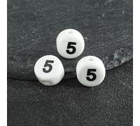 XWNXQ 30 Cuentas de Letras de 10 mm, Cuentas Sueltas de cerámica Redondas y Planas para Hacer Pulseras Trenzadas, Collares y Joyas Hechas a Mano