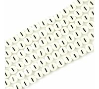 XWNXQ 30 Cuentas de Letras de 4,5 x 8 mm, Cuentas Sueltas de cerámica de Doble Cara, para Collares, Pulseras y Accesorios de joyería Hechos a Mano