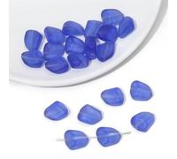 XWNXQ 30 Cuentas de Vidrio facetado Esmerilado de 12 x 15 mm, Cuentas espaciadoras de Vidrio de Colores Irregulares, para Manualidades, Pulseras, Collares y Joyas