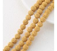 XWNXQ 30 Cuentas Redondas de Piedra Natural de 8-12 mm, Cuentas Sueltas de Piedra volcánica de Colores para Pulseras y Collares de Cuentas Hechos a Mano