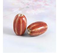 XWNXQ 30 Cuentas Sueltas de cerámica esmaltada con Textura de sandía de 20 x 13 mm, Coloridas Cuentas de cerámica Vintage, para Hacer Pulseras, Collares y Colgantes