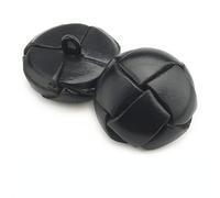 XWNXQ 5 Botones Recubiertos de Cuero de 15-25 mm,Botones Cuero Redondos,Botones de Cuero Negro y marrón,Botones de Piel Vaca Genuina Tejidos a Mano,Botones Decorativos para Trajes,Abrigos y cárdigans