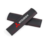 XWSBUDE 2 Piezas Protectores Cinturon de Seguridad, para Mitsubishi ASX Chaveiro Lancer Outlander Pajero Ralliart Almohadilla Cinturon Coche Extraíble Lavable Funda Cinturón Seguridad