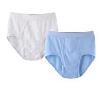 XWSM 2 Uds Ropa Interior For Personas Mayores Calzoncillos 100% Algodón Bragas Holgadas Ultrasuaves For Hombres Mayores Calzoncillos De Cintura Alta Transpirables (Color : B, Size : M/Medium)