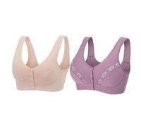 XWSM 2 Uds Sujetador De Mastectomía con Cierre Frontal For Mujer, Sujetador De Mastectomía con Bolsillos For Prótesis De Pecho, Lencería Superior (Color : A, Size : L/Large)