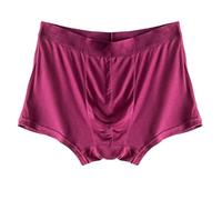 XWSM Calzoncillos Tipo Bóxer De Seda 100% Morera For Hombre Ropa Interior Pantalones Cortos De Cintura Media Calzoncillos Diarios Suaves Y Finos Sin Costuras (Color : Red, Size : XL/X-Large)