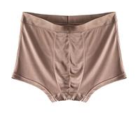 XWSM Calzoncillos Tipo Bóxer De Seda 100% Morera For Hombre Ropa Interior Pantalones Cortos De Cintura Media Calzoncillos Diarios Suaves Y Finos Sin Costuras (Color : Brown, Size : XXL/XX-Large)